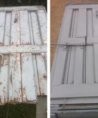 Verniciatura restauro infissi finestre scuri legno